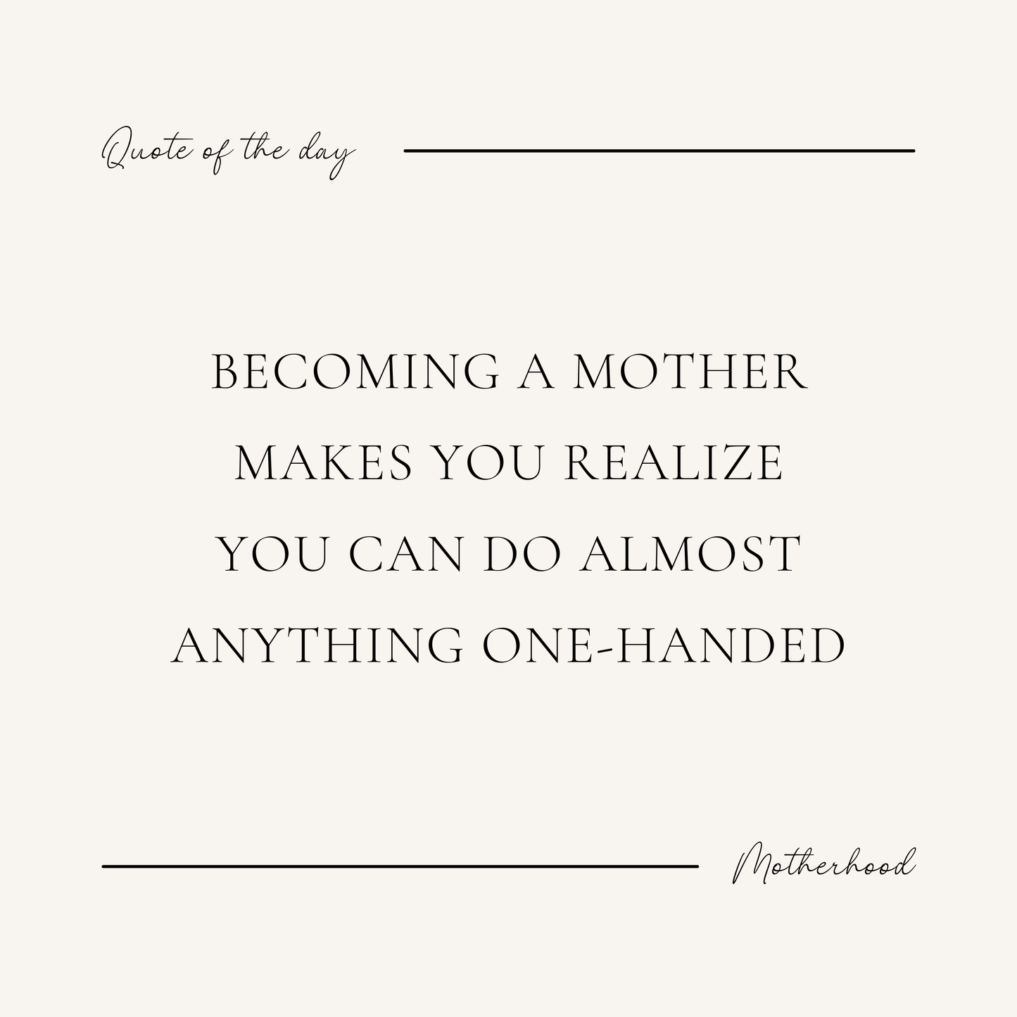 Becoming a mother