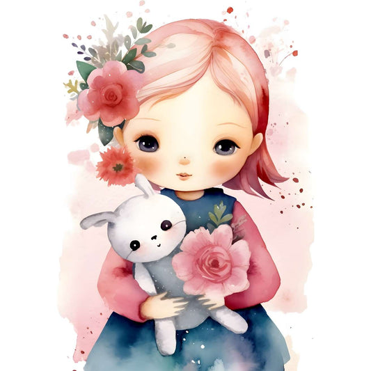 Girl with teddy