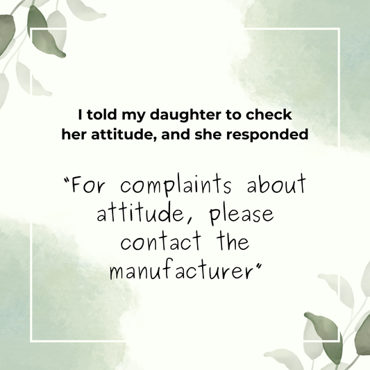 I told my daughter