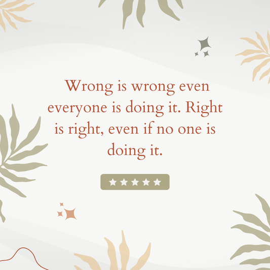Wrong is wrong