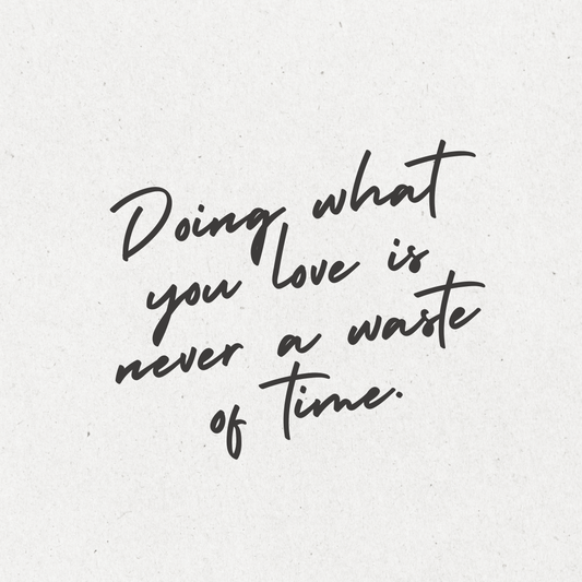 Doing what you love ..
